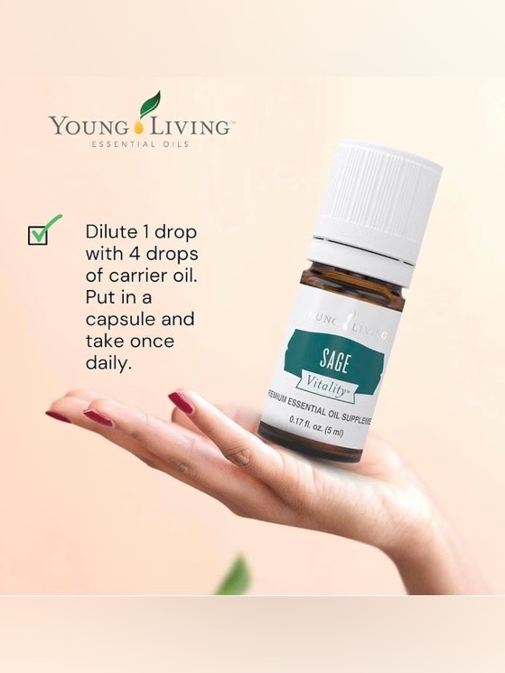Young Living Sage Vitality Essential Oil 5 ML- BRAND NEW UNOPENED SEALED BOTTLE - Picture 7 of 9